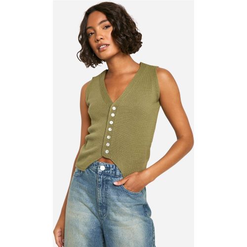 Tall" - Gilet Côtelé Sans Manches - 36 - boohoo - Modalova