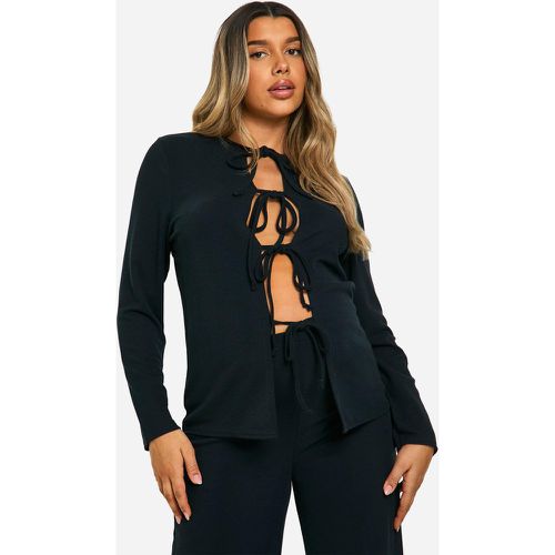 Maternité - Cardigan De Grossesse Côtelé - 40 - boohoo - Modalova