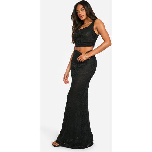 Jupe Longue En Dentelle - 36 - boohoo - Modalova