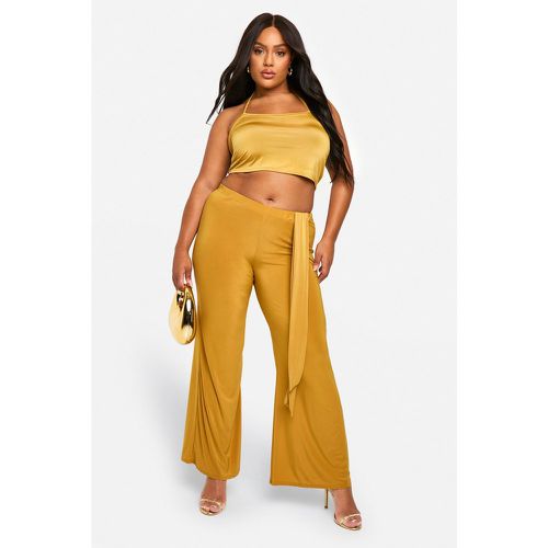 Grande Taille - Pantalon Flare Drapé - 46 - boohoo - Modalova