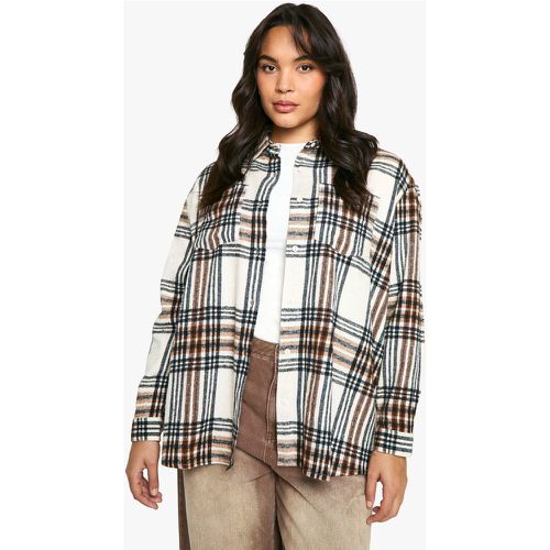 Grande Taille - Chemise Oversize À Carreaux - 46 - boohoo - Modalova