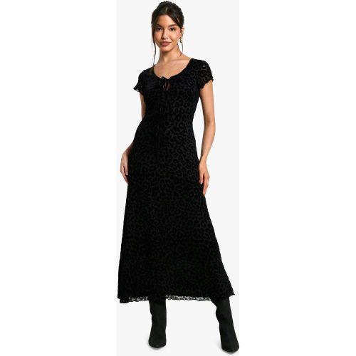 Robe Mi-Longue Fleurie En Mesh - 36 - boohoo - Modalova