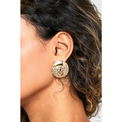 Boucles D'Oreilles Dorées Oversize - One Size - boohoo - Modalova