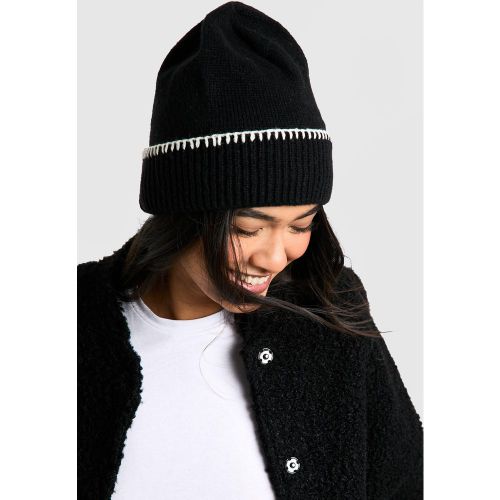 Bonnet En Maille À Coutures Apparentes - One Size - boohoo - Modalova