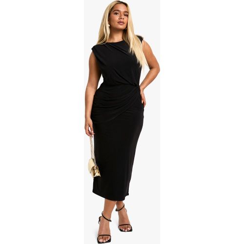 Grande Taille - Robe Mi-Longue Moulante À Épaulettes - 44 - boohoo - Modalova