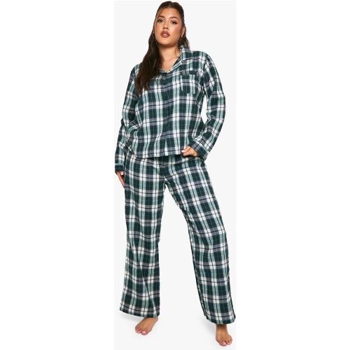 Grande Taille - Ensemble De Pyjama À Carreaux - 50 - boohoo - Modalova