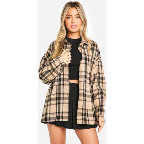 Chemise Oversize À Carreaux - 38 - boohoo - Modalova