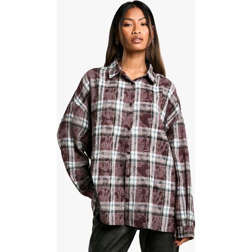 Chemise Oversize À Carreaux - 38 - boohoo - Modalova