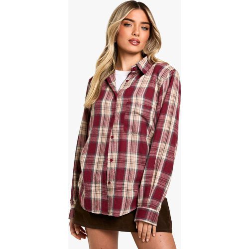 Chemise Oversize À Carreaux - 38 - boohoo - Modalova