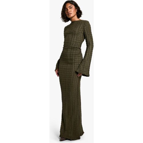 Tall" - Robe Longue Texturée À Manches Évasées - 36 - boohoo - Modalova