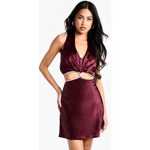 Robe Nouée À Bordures En Strass - 46 - boohoo - Modalova