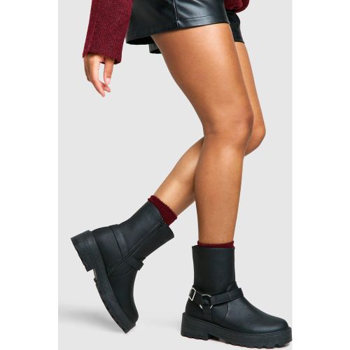 Bottes Biker Hautes À Plateforme - 37 - boohoo - Modalova