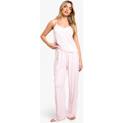 Ensemble De Pyjama À Rayures Avec Débardeur Et Pantalon - 38 - boohoo - Modalova