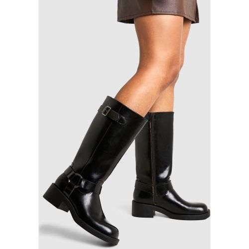 Bottes Hautes À Empiècement En Synthétique - 36 - boohoo - Modalova
