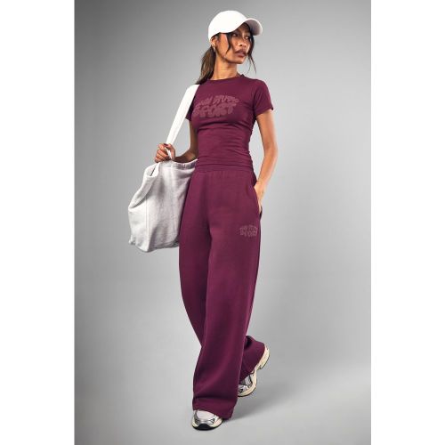 Jogging Droit À Slogan - S - boohoo - Modalova