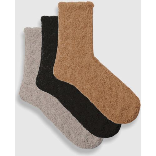 Lot De 3 Paires De Chaussettes En Maille Matelassée - One Size - boohoo - Modalova