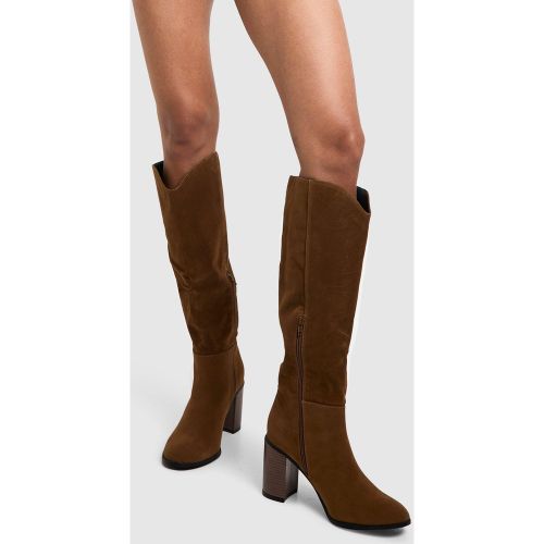 Bottes Hautes En Synthétique À Talon - 37 - boohoo - Modalova