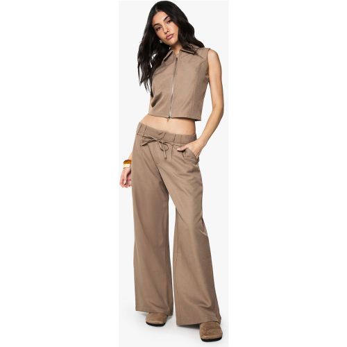 Pantalon Large Habillé À Ceinture - 36 - boohoo - Modalova