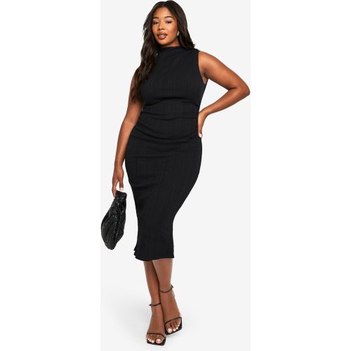 Grande Taille - Robe Mi-Longue À Col Montant - 44 - boohoo - Modalova