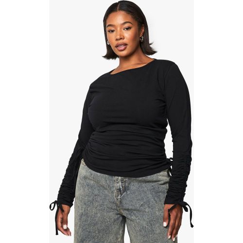 Grande Taille - Top À Manches Et Corps Froncés - 44 - boohoo - Modalova