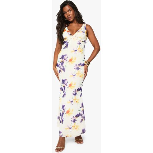 Robe Nuisette Fleurie En Mousseline De Soie - 36 - boohoo - Modalova