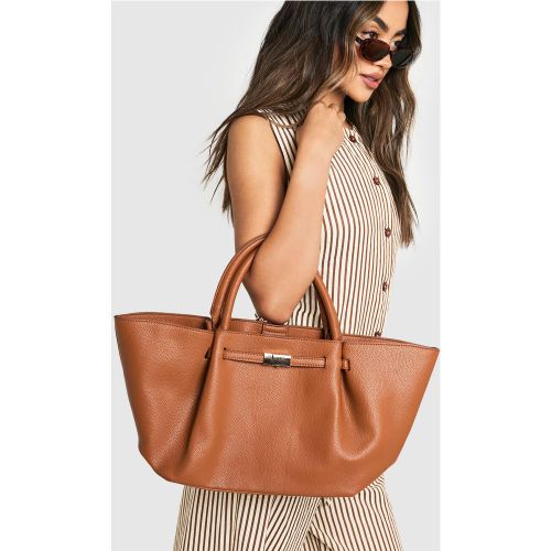 Tote Bag À Détail En Synthétique Texturé - One Size - boohoo - Modalova