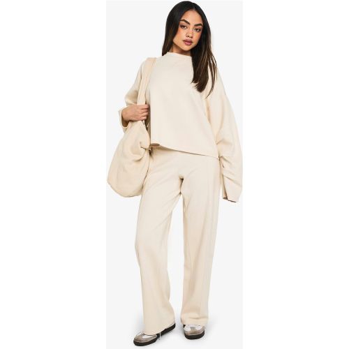 Jogging Droit À Coutures Apparentes - Blanc Écru - S, Blanc Écru - boohoo - Modalova