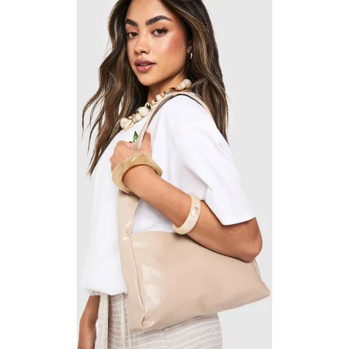 Sac À Main Texturé Verni - One Size - boohoo - Modalova