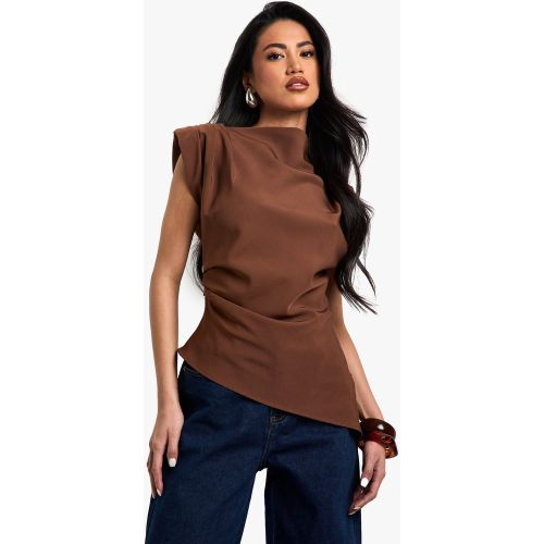 Blouse Asymétrique À Épaulettes - 34 - boohoo - Modalova