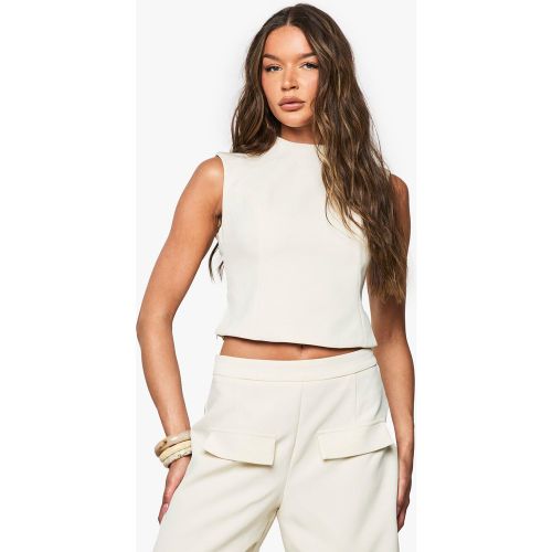 Top De Tailleur Tissé - Blanc Écru - 36, Blanc Écru - boohoo - Modalova