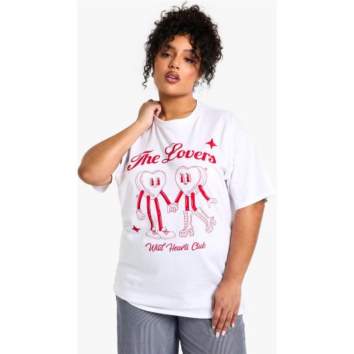 Grande Taille - T-Shirt Oversize À Slogan Lovers - 44 - boohoo - Modalova