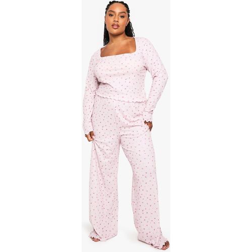 Grande Taille - Ensemble De Pyjama Fleuri - 50 - boohoo - Modalova