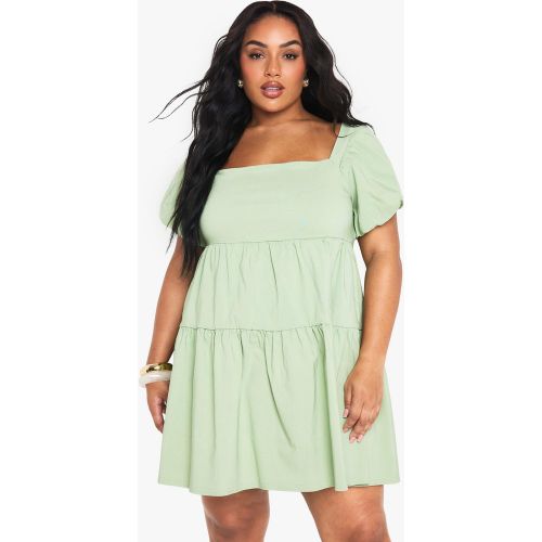 Grande Taille - Robe Babydoll À Manches Bouffantes - 44 - boohoo - Modalova