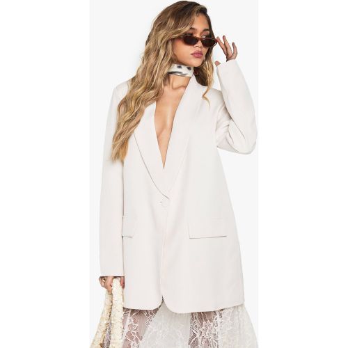 Blazer Oversize À Épaulettes - Blanc Écru - 36, Blanc Écru - boohoo - Modalova