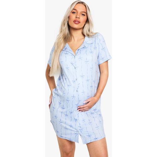 Maternité - Nuisette De Grossesse À Imprimé Nœud - 36 - boohoo - Modalova