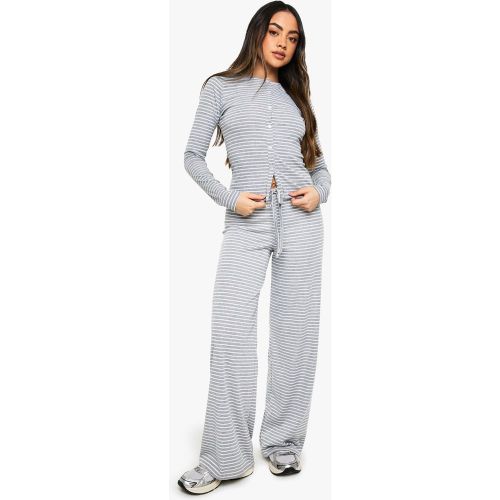 Pantalon Droit Rayé À Taille Basse - 34 - boohoo - Modalova