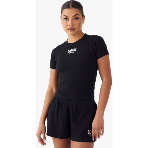 T-Shirt Côtelé À Broderie Dsgn Studio - 34 - boohoo - Modalova