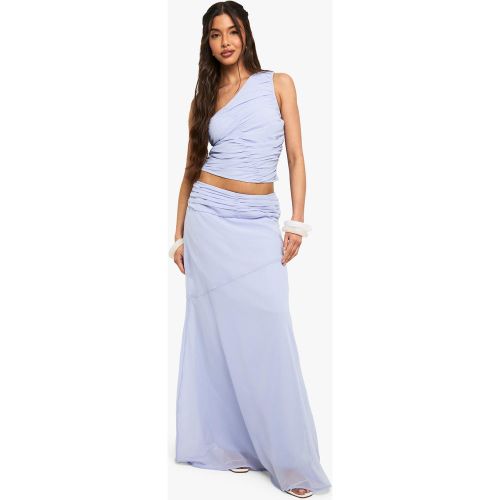 Jupe Longue En Mousseline De Soie - 44 - boohoo - Modalova