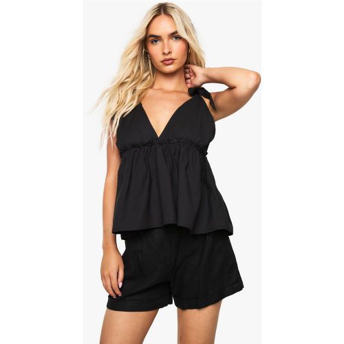 Caraco Noué - Noir - 34, Noir - boohoo - Modalova