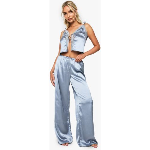 Pantalon De Pyjama Large Satiné - 36 - boohoo - Modalova