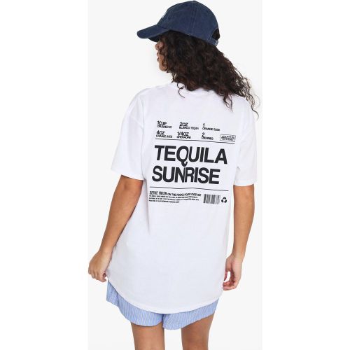 T-Shirt Oversize Imprimé À Slogan Tequila - S - boohoo - Modalova