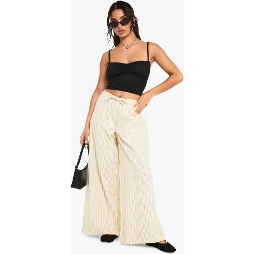 Petite" - Pantalon Rayé - Blanc Écru - 34, Blanc Écru - boohoo - Modalova