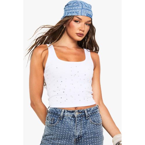 Débardeur Côtelé Premium - 34 - boohoo - Modalova