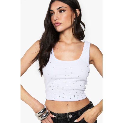 Débardeur Côtelé Premium - 34 - boohoo - Modalova