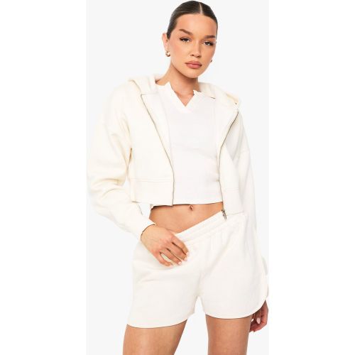 Short De Running Avec Sweat - Blanc Écru - S, Blanc Écru - boohoo - Modalova