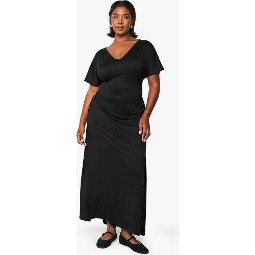 Grande Taille - Robe Mi-Longue Froncée - 44 - boohoo - Modalova