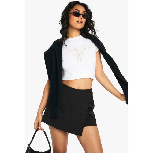 Jupe-Short Boutonnée - 34 - boohoo - Modalova