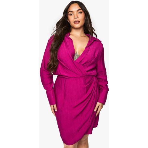 Grande Taille - Robe Portefeuille - 44 - boohoo - Modalova