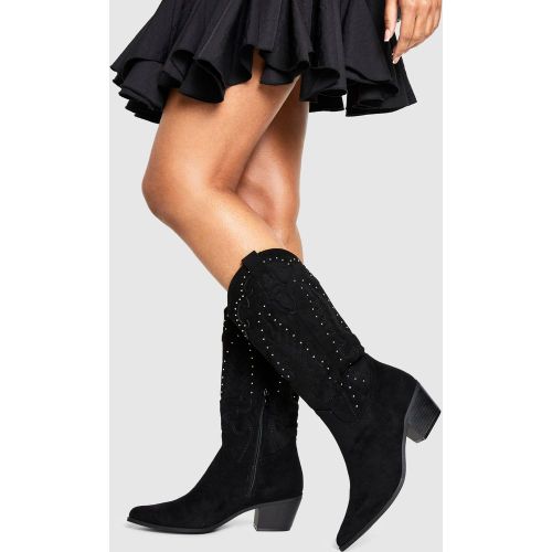 Santiags Unies - Noir - 36, Noir - boohoo - Modalova