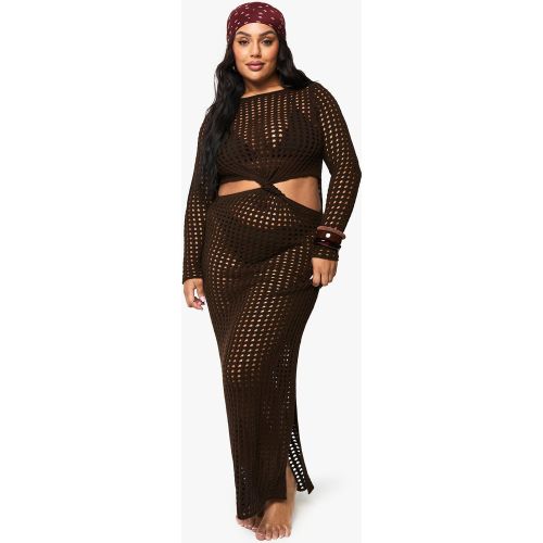 Grande Taille - Robe Longue De Plage En Maille - 44 - boohoo - Modalova